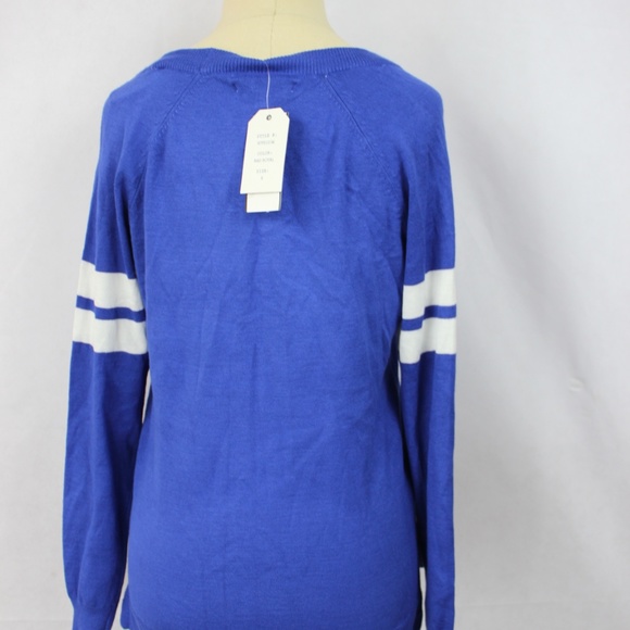 Hippie Rose Juniors Varsity Sweater Blue S - Picture 3 of 3